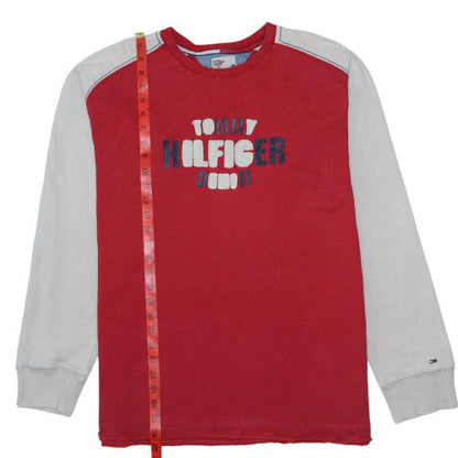 Mens UK Size XL Tommy Hilfiger Red Pullover Sweatshirt