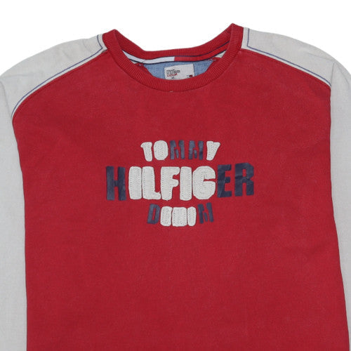 Mens UK Size XL Tommy Hilfiger Red Pullover Sweatshirt