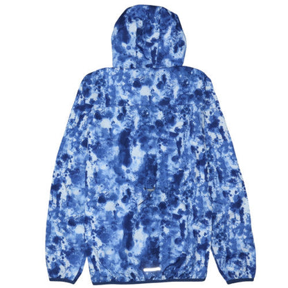 Cecilia Sport Womens Blue Hooded Windbreaker Jacket Size L