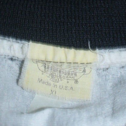American Eagle Mens Black XL Varsity Jacket Nylon Lined Retro