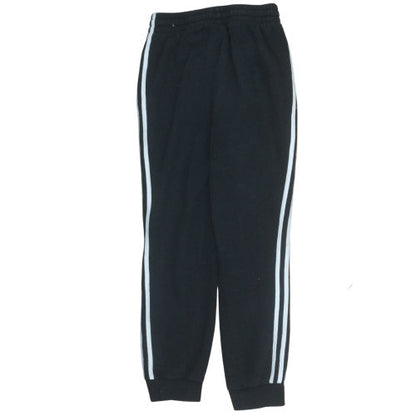 Adidas Men's Black Jogger Trousers S Regular Fit Fleece