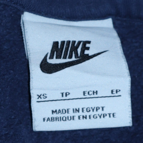 Mens UK Size XS Nike Blue Pullover Hoodie