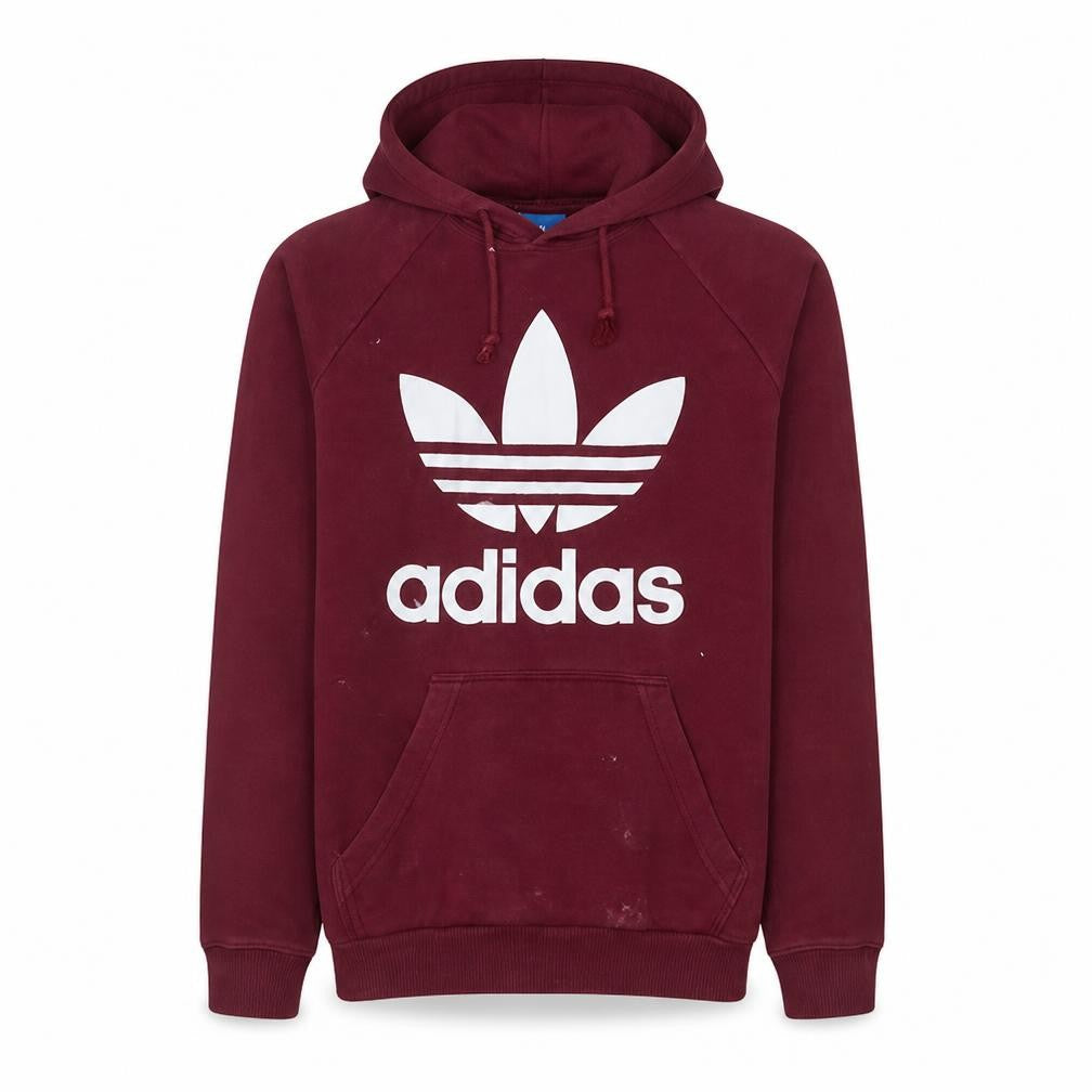 Mens UK Size S adidas Red Pullover Hoodie
