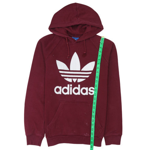 Mens UK Size S adidas Red Pullover Hoodie
