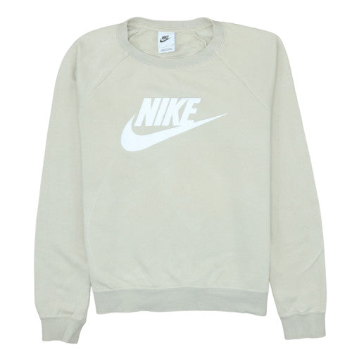 Womens UK Size S Nike Beige Pullover Sweatshirt