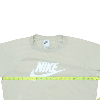 Womens UK Size S Nike Beige Pullover Sweatshirt