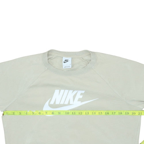 Womens UK Size S Nike Beige Pullover Sweatshirt