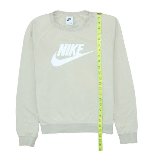 Womens UK Size S Nike Beige Pullover Sweatshirt