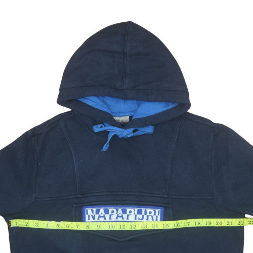 Mens UK Size M Napapijri Blue Pullover Hoodie