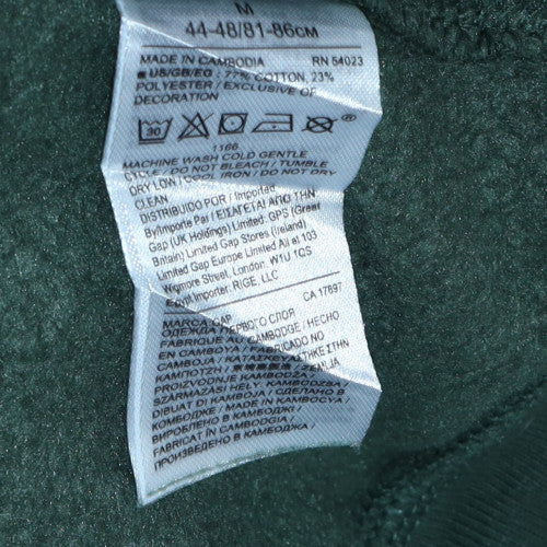 Mens UK Size M Gap Green Pullover Sweatshirt