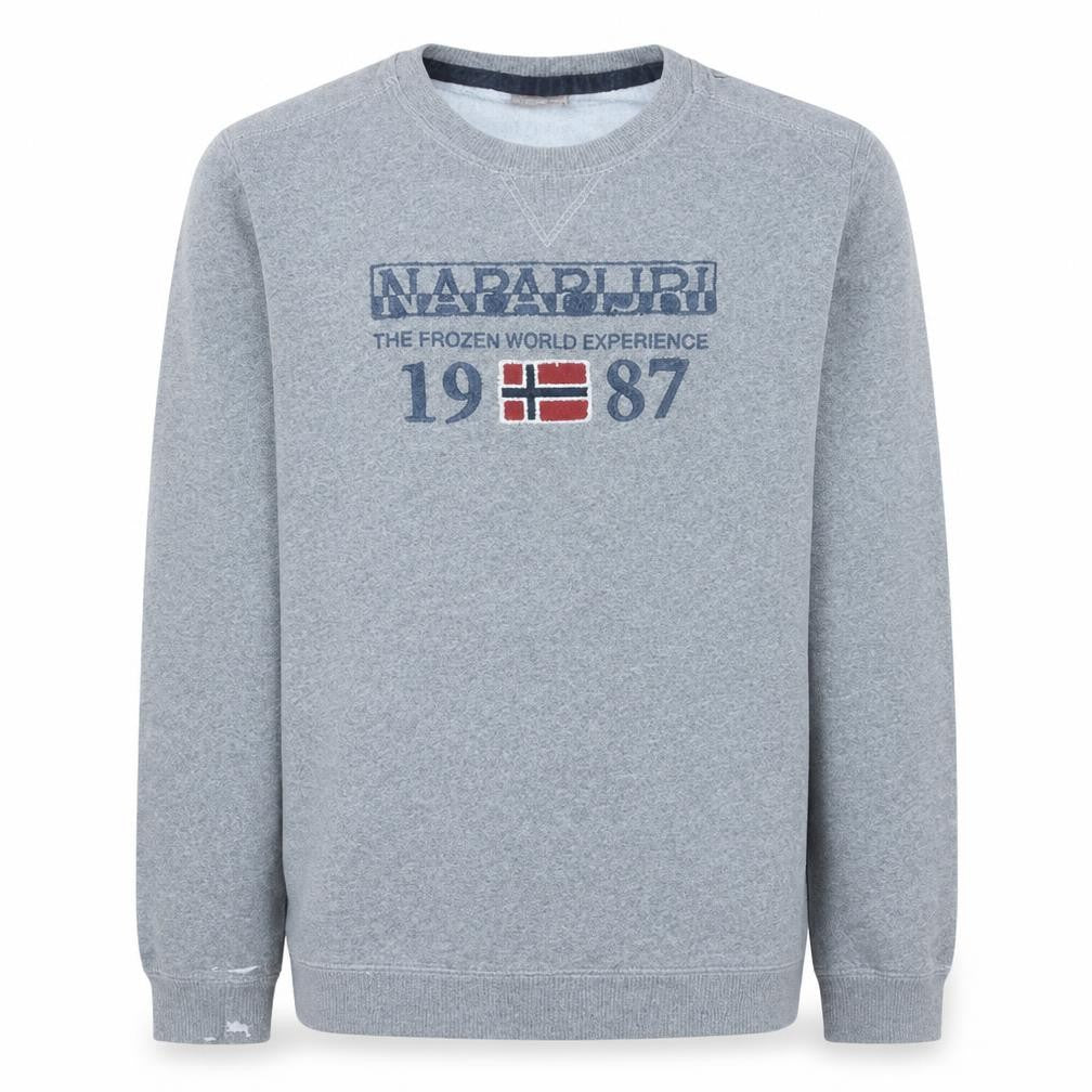 Mens UK Size M Napapijri Grey Pullover Sweatshirt
