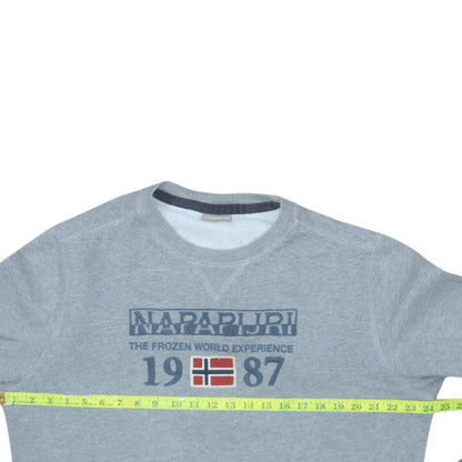 Mens UK Size M Napapijri Grey Pullover Sweatshirt