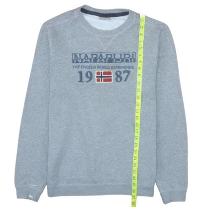 Mens UK Size M Napapijri Grey Pullover Sweatshirt