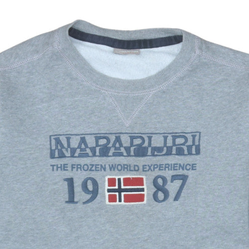 Mens UK Size M Napapijri Grey Pullover Sweatshirt