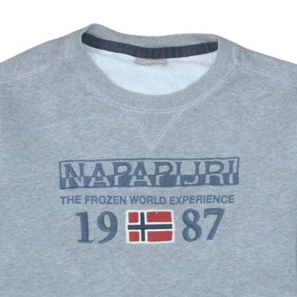 Mens UK Size M Napapijri Grey Pullover Sweatshirt