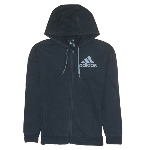 Mens UK Size M adidas Black Full Zip Hoodie