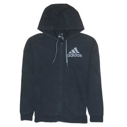 Mens UK Size M adidas Black Full Zip Hoodie