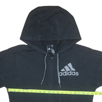 Mens UK Size M adidas Black Full Zip Hoodie