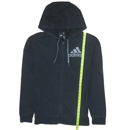 Mens UK Size M adidas Black Full Zip Hoodie