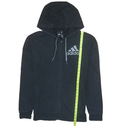 Mens UK Size M adidas Black Full Zip Hoodie