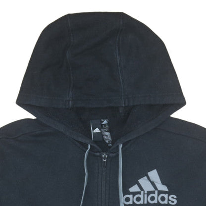 Mens UK Size M adidas Black Full Zip Hoodie