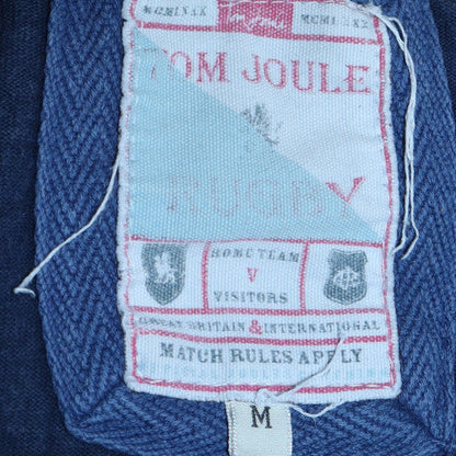 Joules Men's Blue Long Sleeve Rugby Polo Shirt Size M Cotton