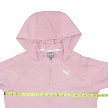 Womens UK Size L PUMA Pink Full Zip Hoodie