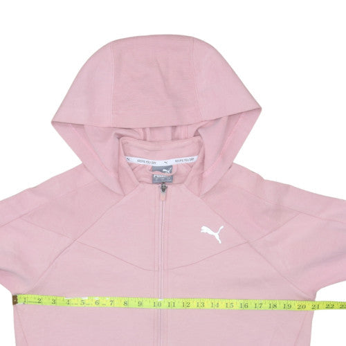 Womens UK Size L PUMA Pink Full Zip Hoodie