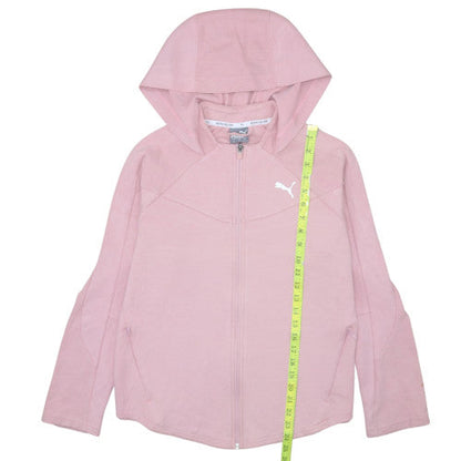 Womens UK Size L PUMA Pink Full Zip Hoodie