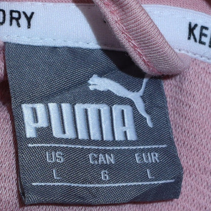 Womens UK Size L PUMA Pink Full Zip Hoodie