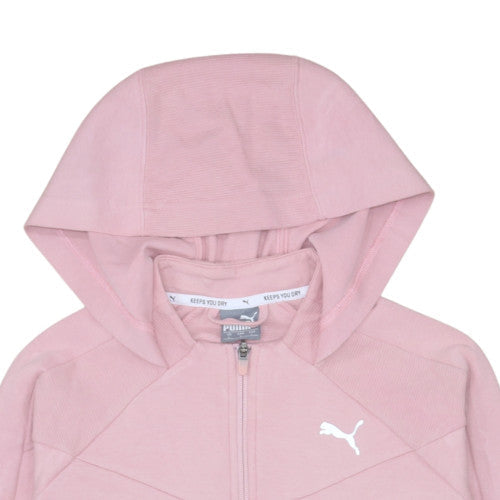 Womens UK Size L PUMA Pink Full Zip Hoodie