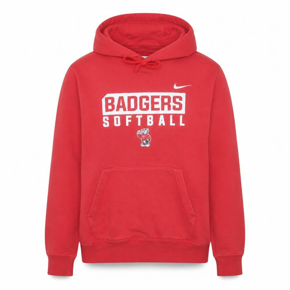 Mens UK Size M Nike Red Pullover Hoodie