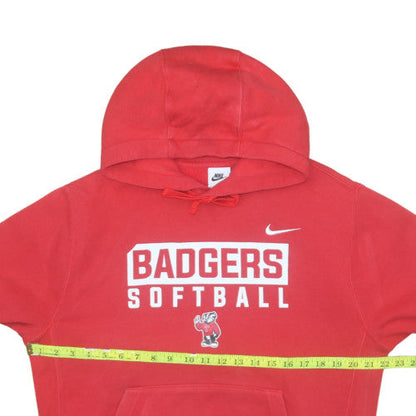 Mens UK Size M Nike Red Pullover Hoodie