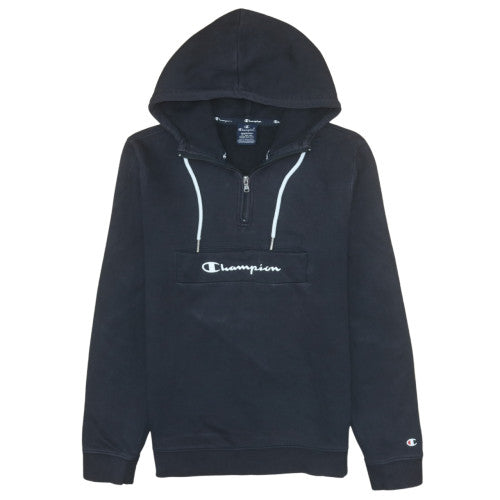 Mens UK Size M Champion Black 1/2 Zip Hoodie