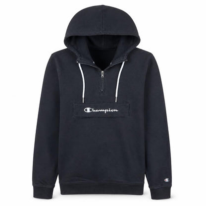 Mens UK Size M Champion Black 1/2 Zip Hoodie