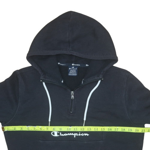 Mens UK Size M Champion Black 1/2 Zip Hoodie