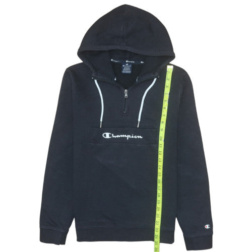 Mens UK Size M Champion Black 1/2 Zip Hoodie