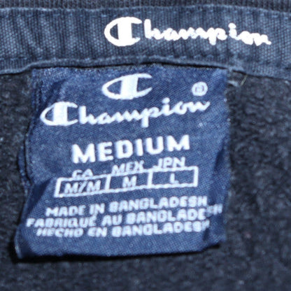 Mens UK Size M Champion Black 1/2 Zip Hoodie