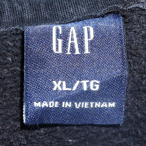 Mens UK Size XL Gap Black Full Zip Hoodie
