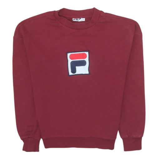 Womens UK Size XS FILA Red Pullover Sweatshirt