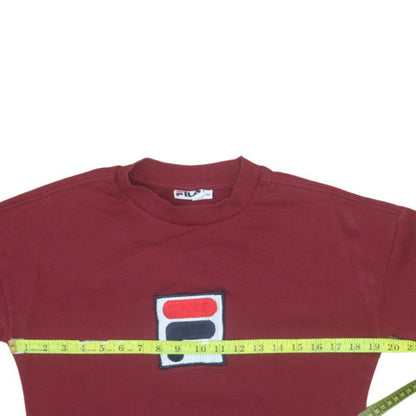 Womens UK Size XS FILA Red Pullover Sweatshirt