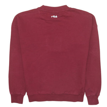 Womens UK Size XS FILA Red Pullover Sweatshirt