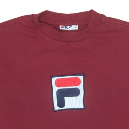 Womens UK Size XS FILA Red Pullover Sweatshirt