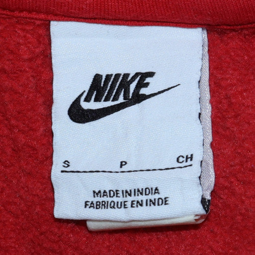 Mens UK Size S Nike Red Pullover Hoodie
