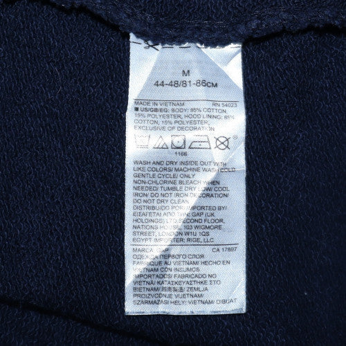 Mens UK Size M Gap Blue Pullover Hoodie