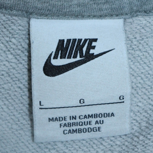 Mens UK Size L Nike Grey Pullover Hoodie