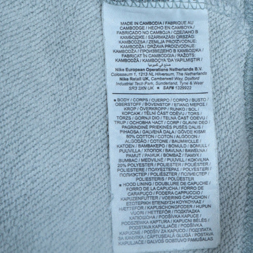 Mens UK Size L Nike Grey Pullover Hoodie