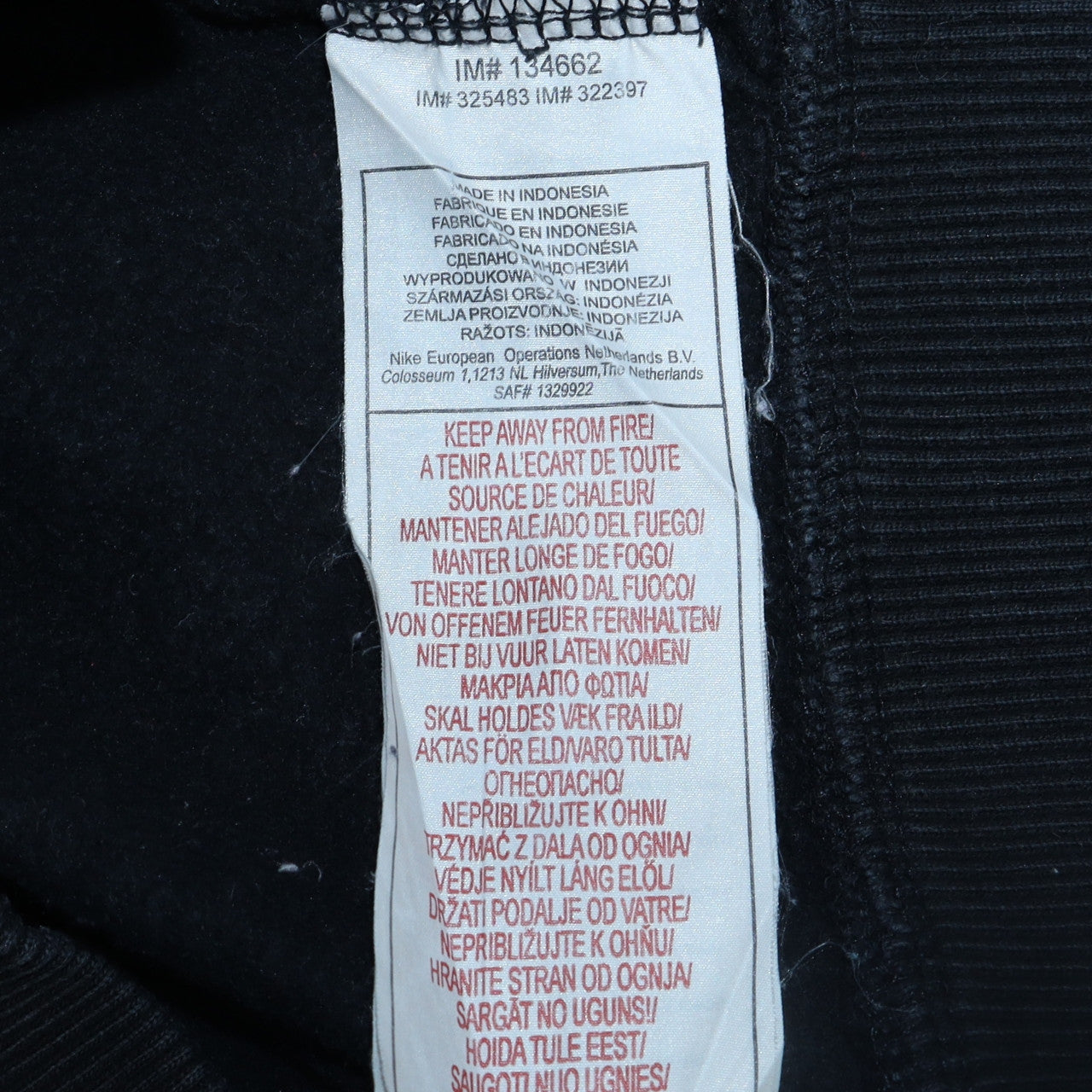 Mens UK Size M Nike Black Full Zip Sweatshirt