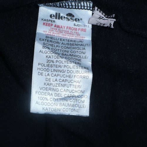 Mens UK Size S ellesse Black Pullover Hoodie