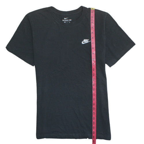 Nike Men's Black Small Crew Neck Sports Cotton T-Shirt